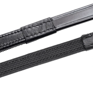 Hy Equestrian Half Rubber Show Reins  Brown