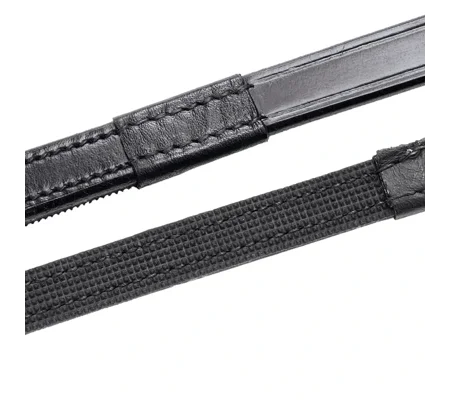 Hy Equestrian Half Rubber Show Reins Brown