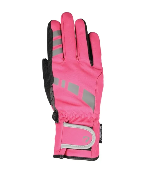 Hy Equestrian Reflective Waterproof Multipurpose Gloves Hot Pink