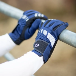 Hy Equestrian Extreme Reflective Softshell Gloves Navy
