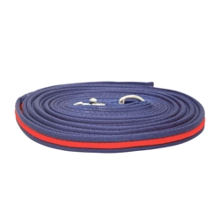 Hy Equestrian Soft Webbing Lunge Rein 25' Navy/Red