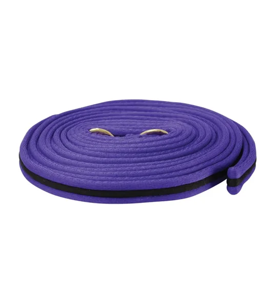 Hy Equestrian Soft Webbing Lunge Rein 25' Purple/Black