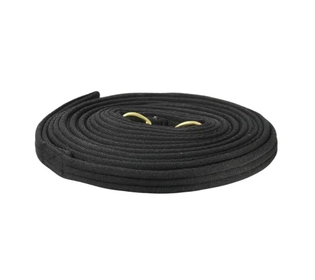 Hy Equestrian Soft Webbing Lunge Rein 25' Black