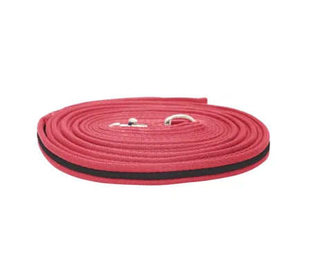 Hy Equestrian Soft Webbing Lunge Rein 25' Burgundy/Black