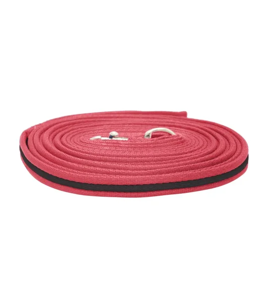 Hy Equestrian Soft Webbing Lunge Rein 25' Burgundy/Black