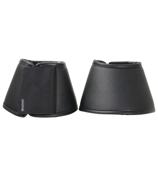 Hy Equestrian Leather Over Reach Boots - Black