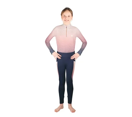 Hy Equestrian Elevate Mizs Ombre Base Layer Navy/Rose