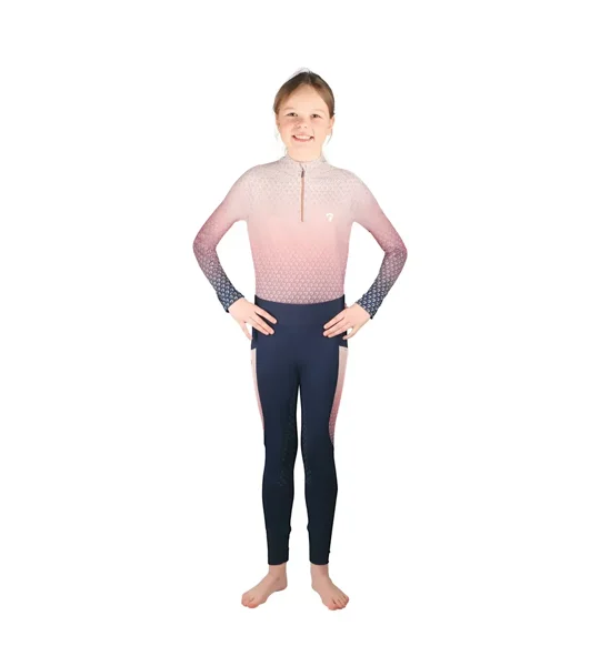 Hy Equestrian Elevate Mizs Ombre Base Layer Navy/Rose