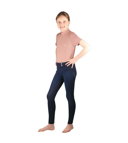 Hy Equestrian Elevate Mizs Denim Breeches Dark Blue