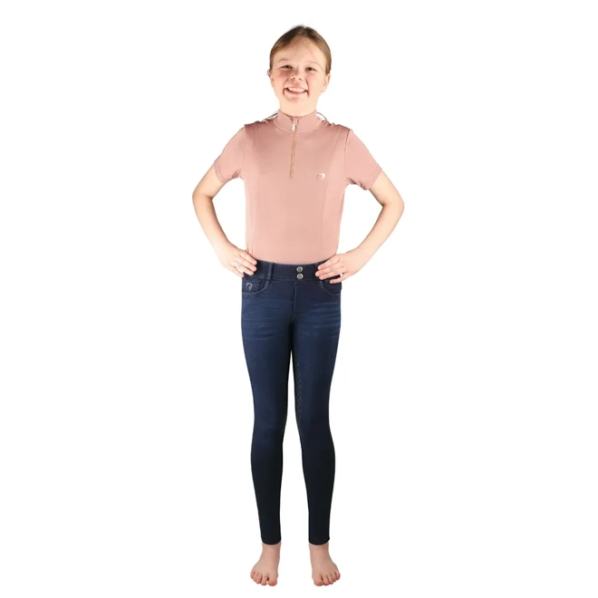 Additional Image for Hy Equestrian Elevate Mizs Denim Breeches  Dark Blue