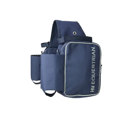 Hy Equestrian Saddle Pannier One Size Navy/Grey