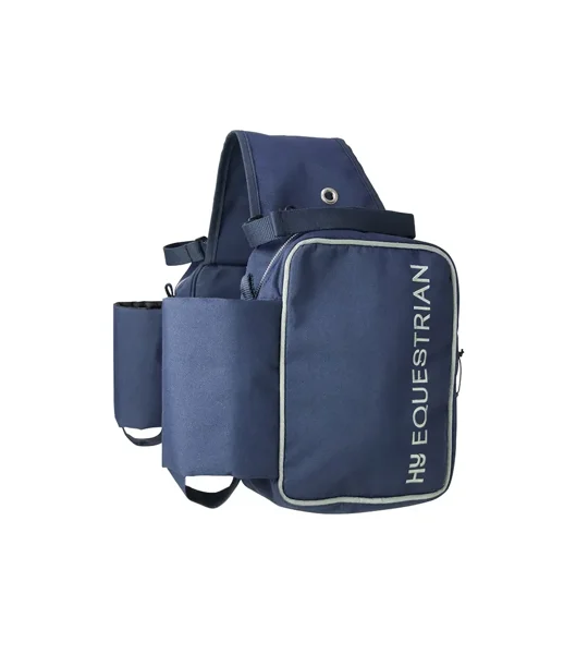Hy Equestrian Saddle Pannier One Size Navy/Grey