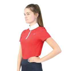 Hy Equestrian Scarlet Show Shirt Red/White