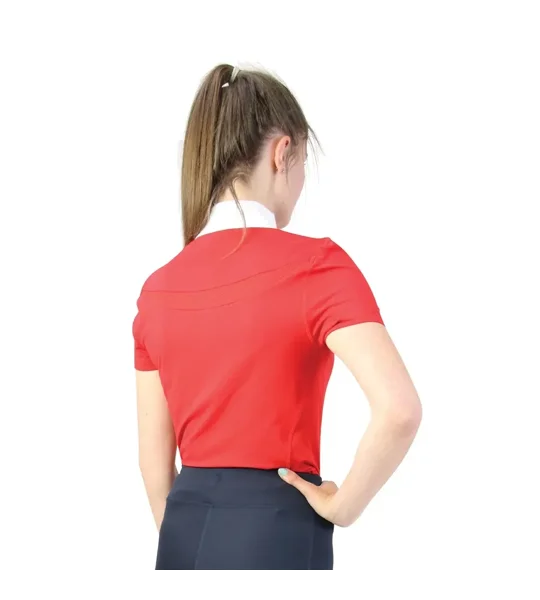 Hy Equestrian Scarlet Show Shirt Red/White