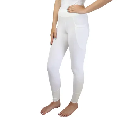 Hy Equestrian Selah Competition Childrens Riding Tights - White