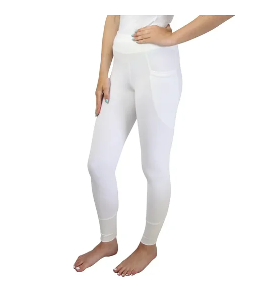 Hy Equestrian Selah Competition Riding Tights - White
