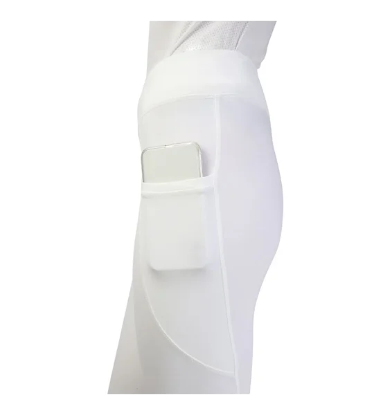 Hy Equestrian Selah Competition Riding Tights - White