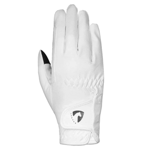 Hy Equestrian Sparkle Touch Riding Gloves  White