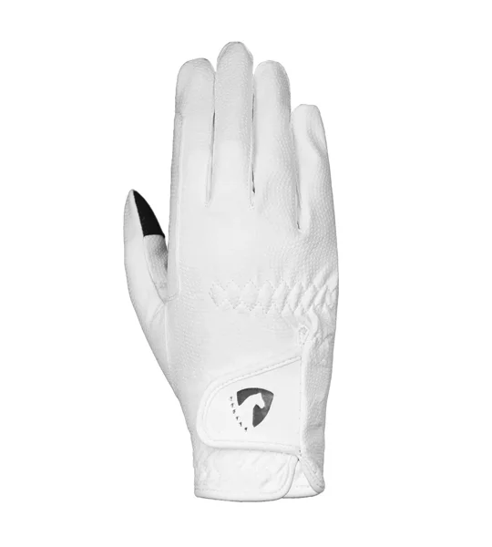 Hy Equestrian Sparkle Touch Riding Gloves White