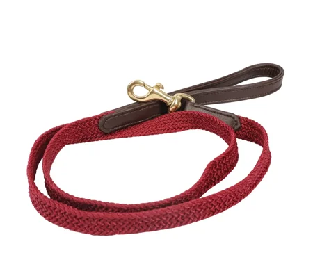 Benji & Flo Interlaced Dog Lead 100cm Burgundy