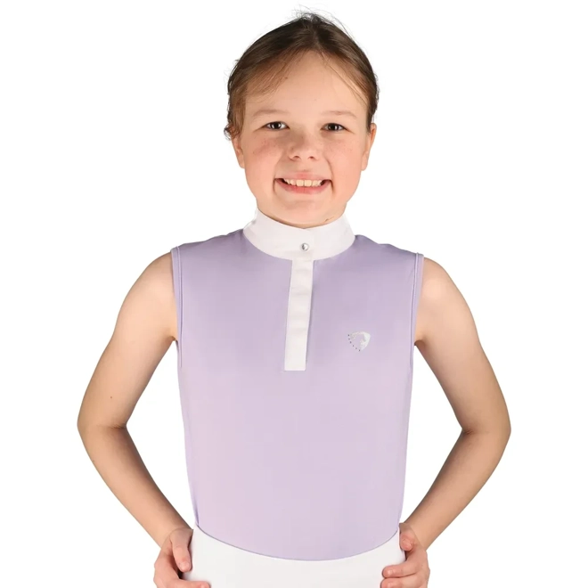 Additional Image for Hy Equestrian Eden Children's Sleeveless Show Shirt Lilac