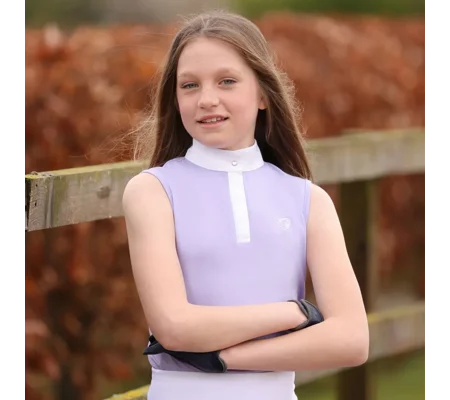 Hy Equestrian Eden Children's Sleeveless Show Shirt Lilac