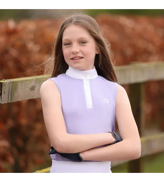 Hy Equestrian Eden Children's Sleeveless Show Shirt Lilac