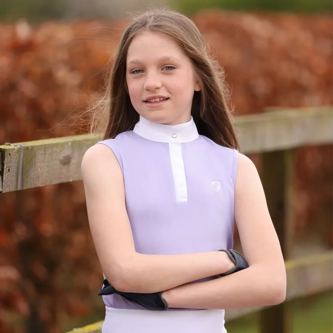product Image for Hy Equestrian Eden Children's Sleeveless Show Shirt Lilac