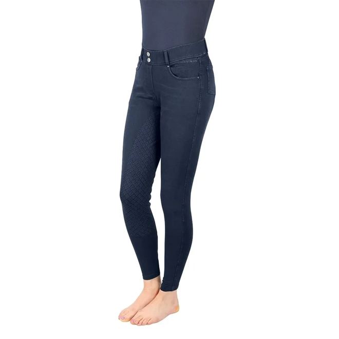 Additional Image for Hy Equestrian Elevate Denim Breeches  Dark Blue