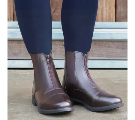 Hy Equestrian Children's Canterbury Zip Jodhpur Boot Brown