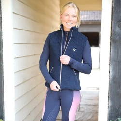 Hy Equestrian Elevate Teddy Fleece Gilet Navy