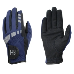 Hy Equestrian Extreme Reflective Children's Softshell Gloves Navy