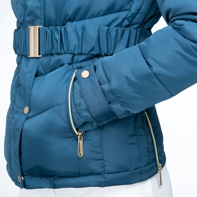 Additional Image for Coldstream Cornhill Quilted Coat Cool Slate Blue