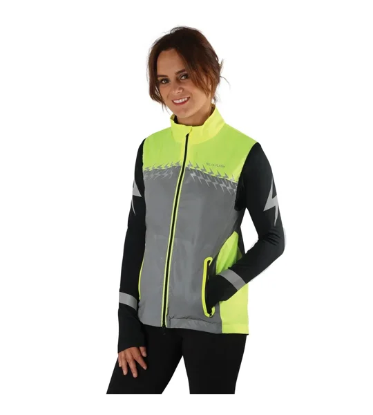 Silva Flash Lightweight Duo Reflective Gilet by Hy Equestrian Yellow/Reflective Silver