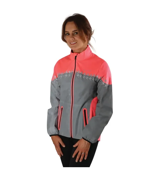 Silva Flash Lightweight Duo Reflective Jacket by Hy Equestrian Pink