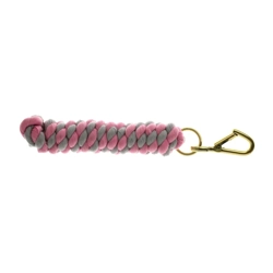 Hy Equestrian Two Tone Twisted Lead Rope 2.2 metres Pink/Grey
