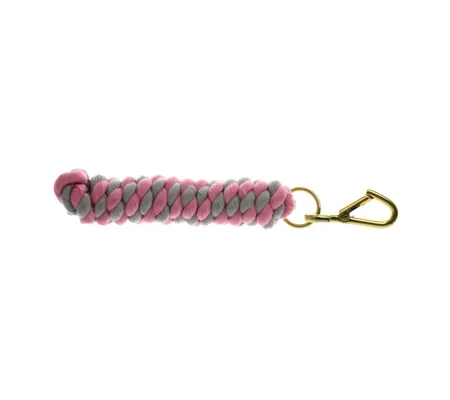 Hy Equestrian Two Tone Twisted Lead Rope 2.2 metres Pink/Grey