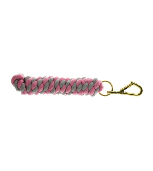Hy Equestrian Two Tone Twisted Lead Rope 2.2 metres Pink/Grey