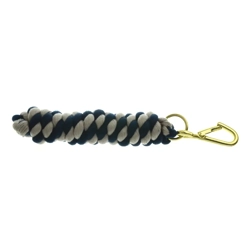 Hy Equestrian Two Tone Twisted Lead Rope 2.2 metres Navy/Silver
