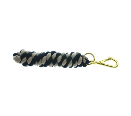 Hy Equestrian Two Tone Twisted Lead Rope 2.2 metres Navy/Silver