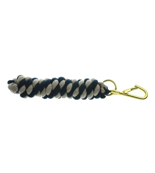 Hy Equestrian Two Tone Twisted Lead Rope 2.2 metres Navy/Silver