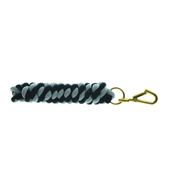 Hy Equestrian Two Tone Twisted Lead Rope 2.2 metres Navy/Cambridge Blue