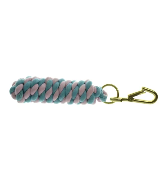 Hy Equestrian Two Tone Twisted Lead Rope 2.2 metres Baby Blue/Baby Pink