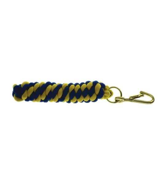Hy Equestrian Two Tone Twisted Lead Rope 2.2 metres Royal/Yellow