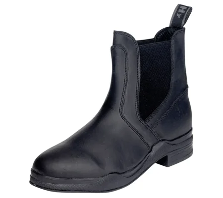 Hy Equestrian Wax Leather Jodhpur Boot Black