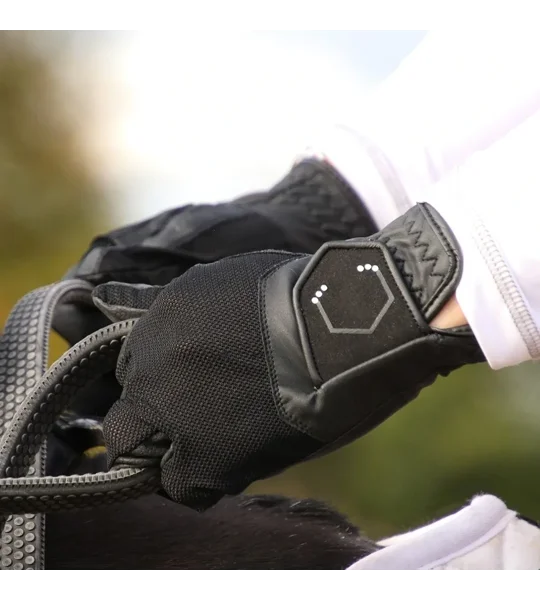 Coldstream Blakelaw Diamante Riding Gloves Black