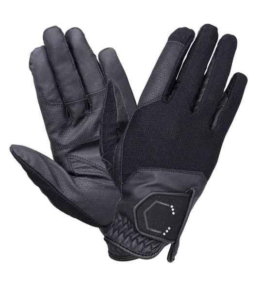 Coldstream Blakelaw Diamante Riding Gloves Black
