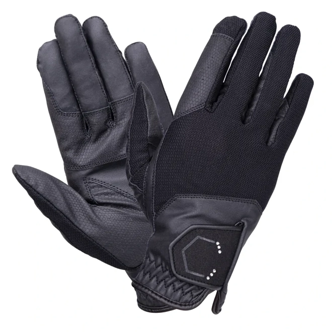 product Image for Coldstream Blakelaw Diamante Riding Gloves  Black