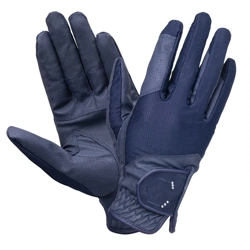 Coldstream Blakelaw Diamante Riding Gloves  Navy/Silver