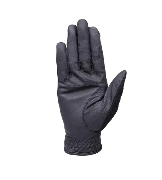Coldstream Next Generation Blakelaw Diamante Riding Gloves Child Black/Silver